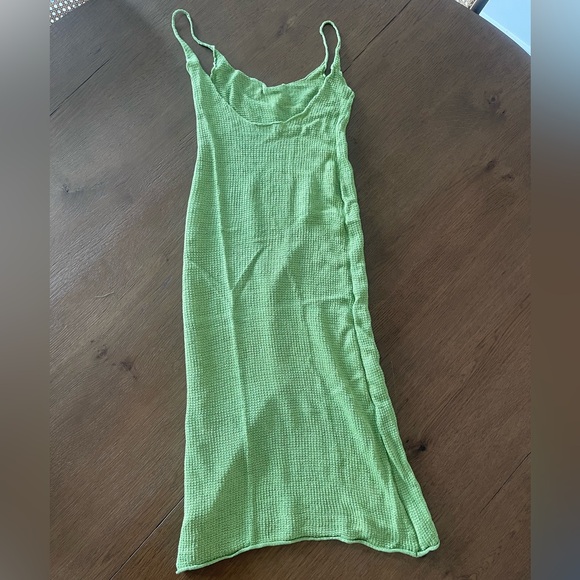 ONIA Open-back crochet-knit linen midi dress - Picture 6 of 7